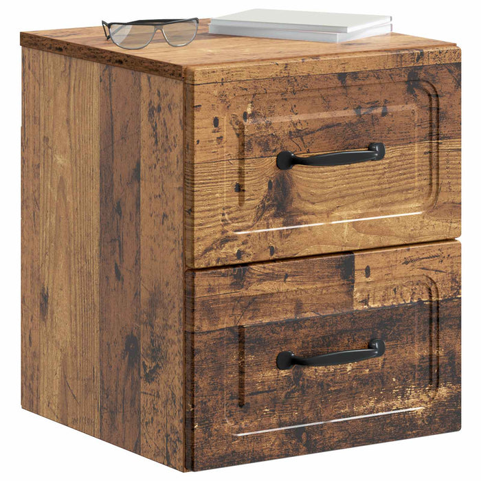 Dulap de noapte suspendat Lemn vechi 34,5 x 33 x 40 cm - WALTI WALTI