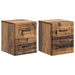 Dulap de noapte suspendat 2 pcs Lemn vechi 34,5 x 33 x 40 cm - WALTI WALTI