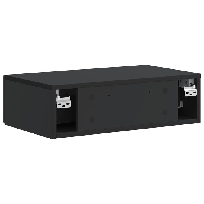 Masă laterală montată pe perete Negru 59 x 34,5 x 17 cm - WALTI WALTI