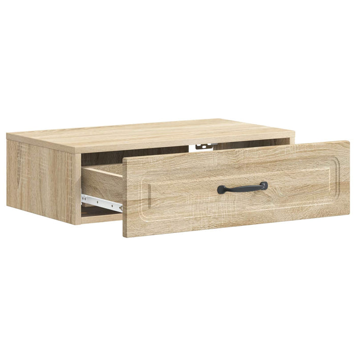 Masă laterală montată pe perete Stejar Sonoma 59 x 34,5 x 17 cm - WALTI WALTI