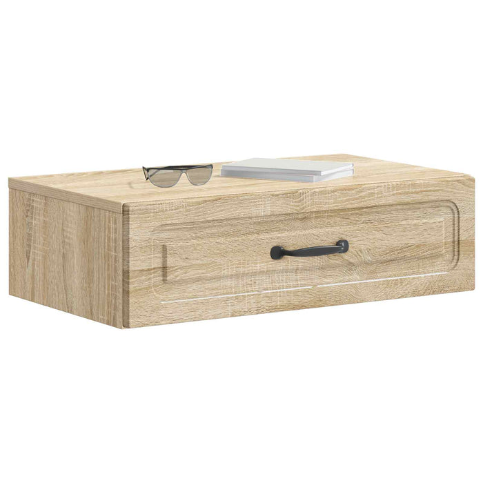 Masă laterală montată pe perete Stejar Sonoma 59 x 34,5 x 17 cm - WALTI WALTI