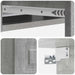 Masă laterală montată pe perete Gri Beton 59 x 34,5 x 17 cm - WALTI WALTI