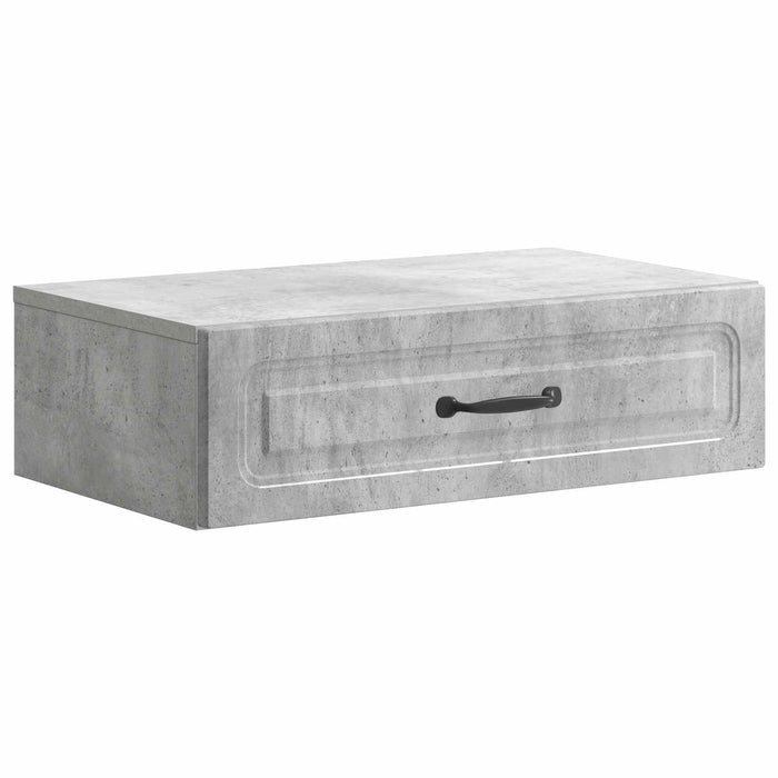 Masă laterală montată pe perete Gri Beton 59 x 34,5 x 17 cm - WALTI WALTI