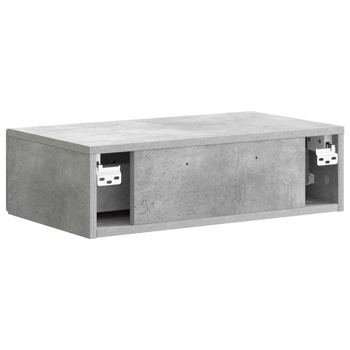 Masă laterală montată pe perete Gri Beton 59 x 34,5 x 17 cm - WALTI WALTI