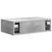 Masă laterală montată pe perete Gri Beton 59 x 34,5 x 17 cm - WALTI WALTI