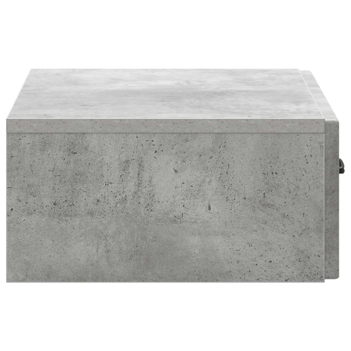 Masă laterală montată pe perete Gri Beton 59 x 34,5 x 17 cm - WALTI WALTI