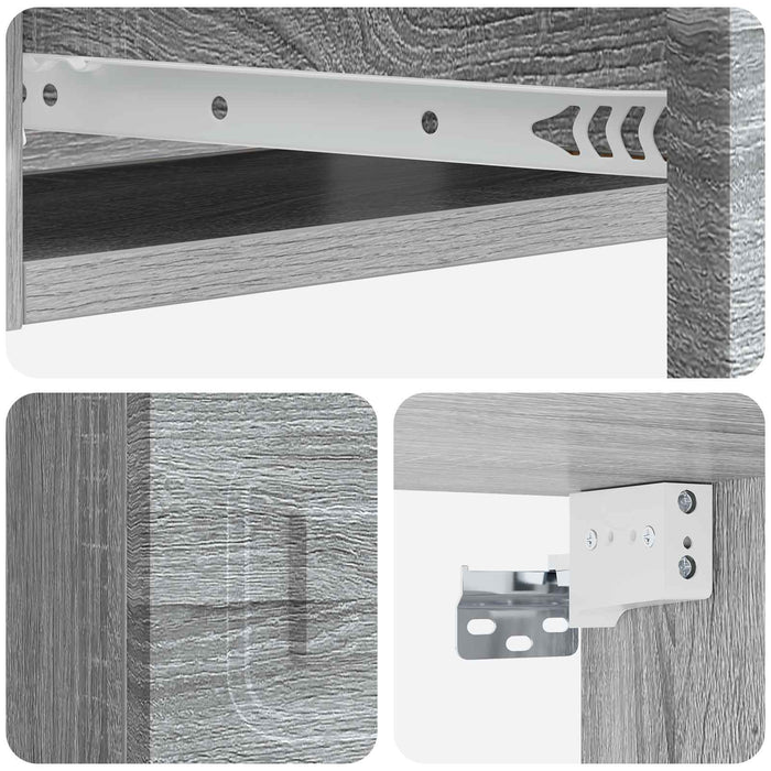 Masă laterală montată pe perete Sonoma gri 59 x 34,5 x 17 cm - WALTI WALTI