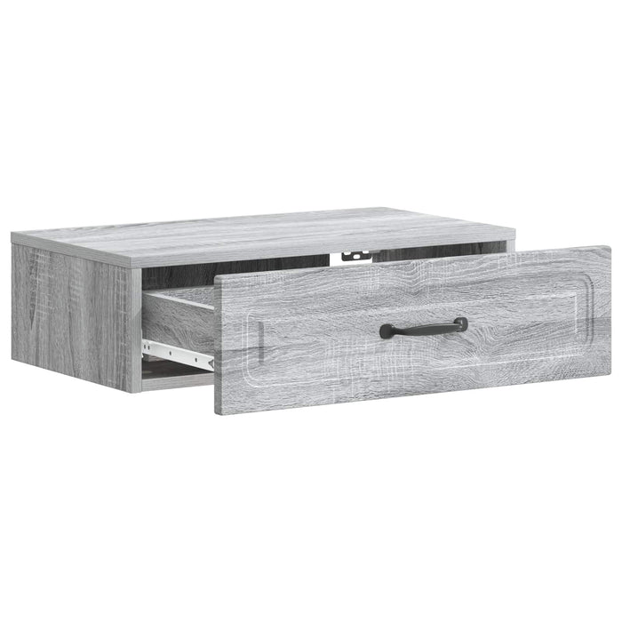 Masă laterală montată pe perete Sonoma gri 59 x 34,5 x 17 cm - WALTI WALTI