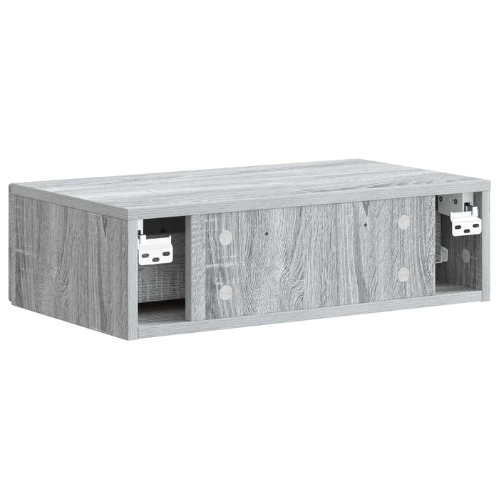 Masă laterală montată pe perete Sonoma gri 59 x 34,5 x 17 cm - WALTI WALTI