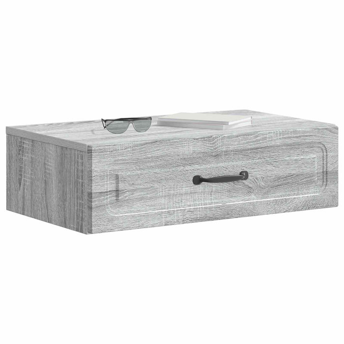 Masă laterală montată pe perete Sonoma gri 59 x 34,5 x 17 cm - WALTI WALTI