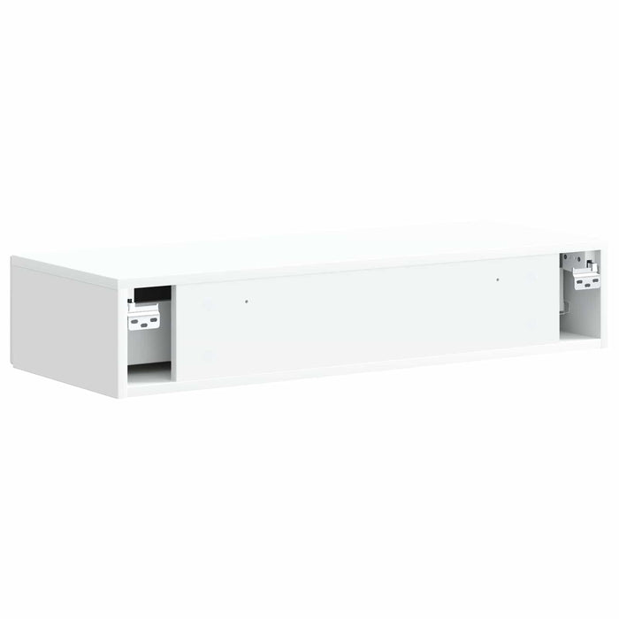 Masă laterală montată pe perete Alb 87,5 x 34,5 x 17 cm - WALTI WALTI