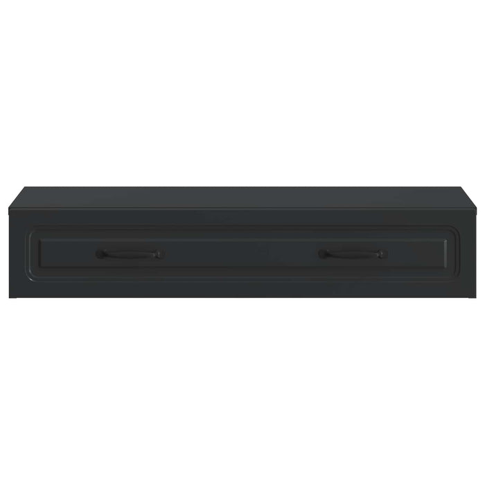 Masă laterală montată pe perete Negru 87,5 x 34,5 x 17 cm - WALTI WALTI