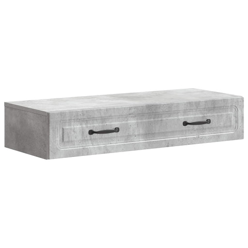 Masă laterală montată pe perete Gri Beton 87,5 x 34,5 x 17 cm - WALTI WALTI