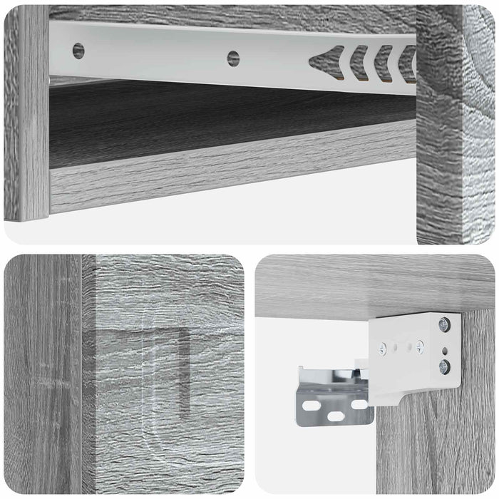 Masă laterală montată pe perete Sonoma gri 87,5 x 34,5 x 17 cm - WALTI WALTI