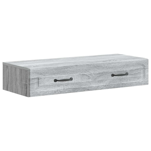 Masă laterală montată pe perete Sonoma gri 87,5 x 34,5 x 17 cm - WALTI WALTI