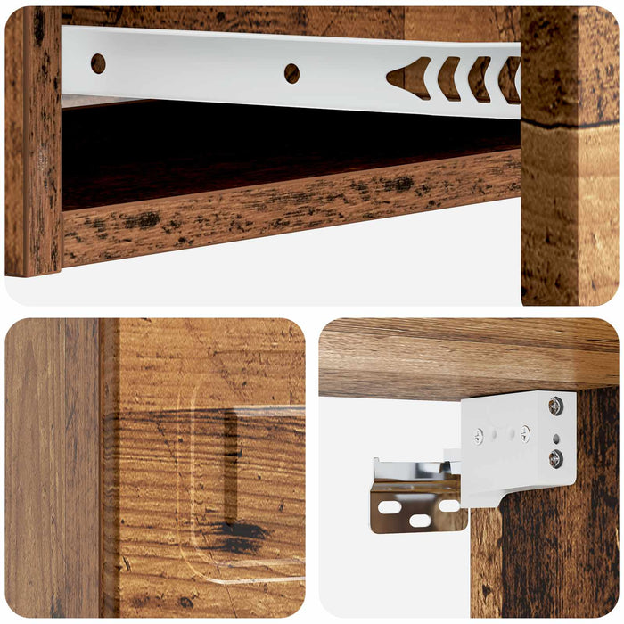 Masă laterală montată pe perete Lemn vechi 87,5 x 34,5 x 17 cm - WALTI WALTI