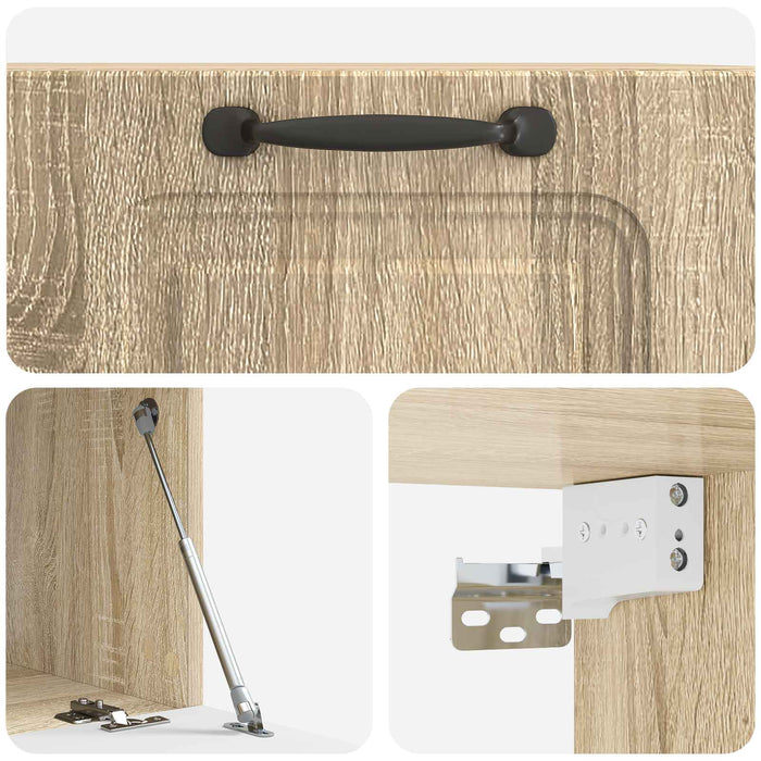 Oglindă TV montată pe perete Stejar Sonoma 59,5 x 41 x 30 cm - WALTI WALTI