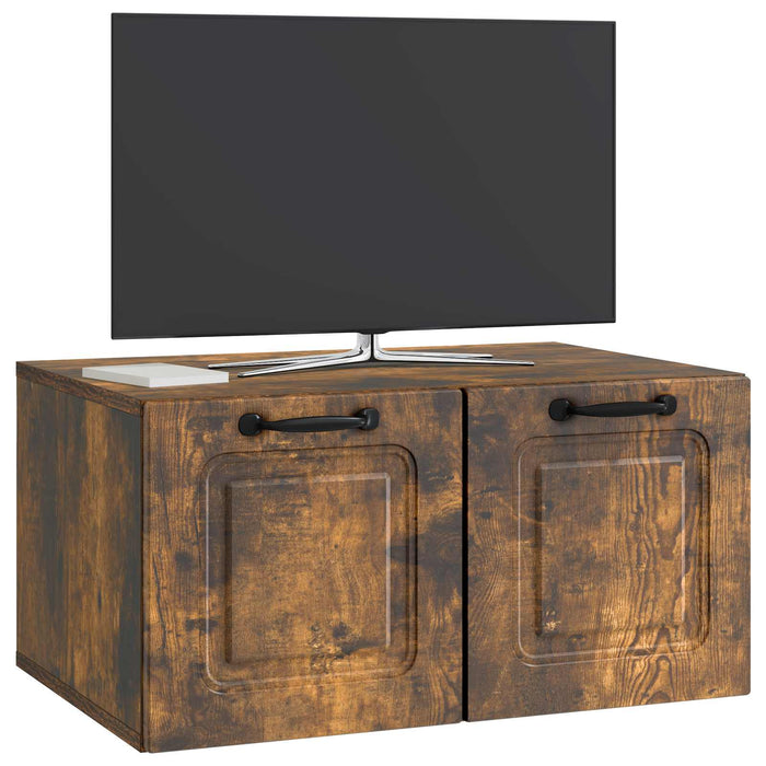 Oglindă TV montată pe perete Stejar fumuriu 59,5 x 41 x 30 cm - WALTI WALTI