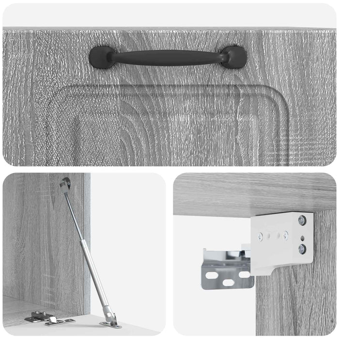 Oglindă TV montată pe perete Sonoma gri 59,5 x 41 x 30 cm - WALTI WALTI
