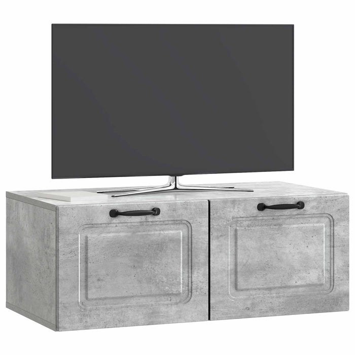 Oglindă TV montată pe perete Gri Beton 78,5 x 41 x 30 cm - WALTI WALTI