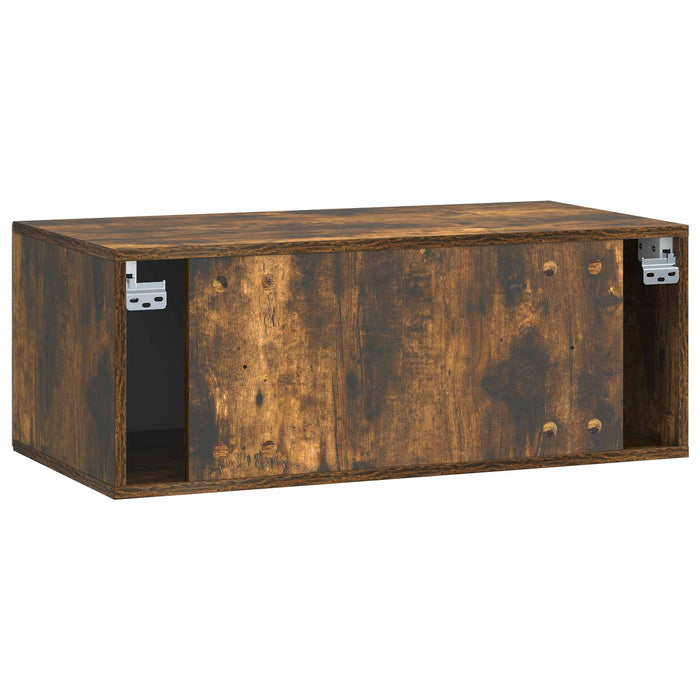 Oglindă TV montată pe perete Stejar fumuriu 78,5 x 41 x 30 cm - WALTI WALTI