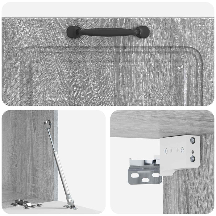 Oglindă TV montată pe perete Sonoma gri 78,5 x 41 x 30 cm - WALTI WALTI