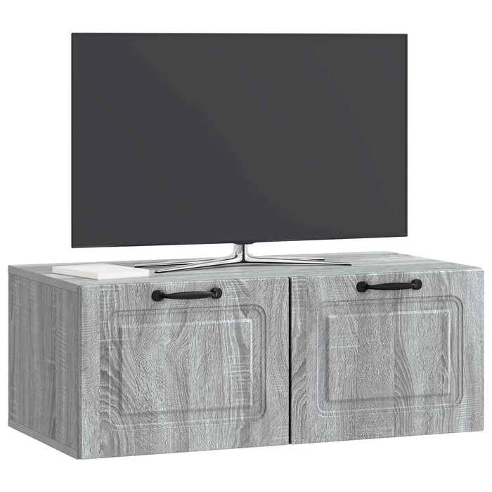 Oglindă TV montată pe perete Sonoma gri 78,5 x 41 x 30 cm - WALTI WALTI