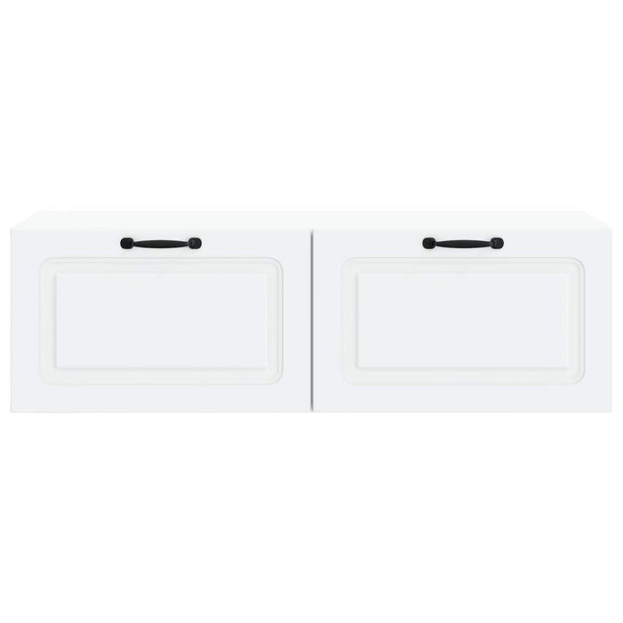 Oglindă TV montată pe perete Alb 98 x 41 x 30 cm Lemn prelucrat - WALTI WALTI