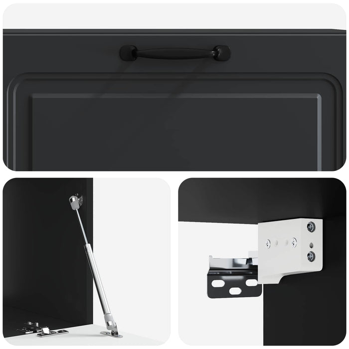 Oglindă TV montată pe perete Pe perete Negru 98 x 41 x 30 cm - WALTI WALTI