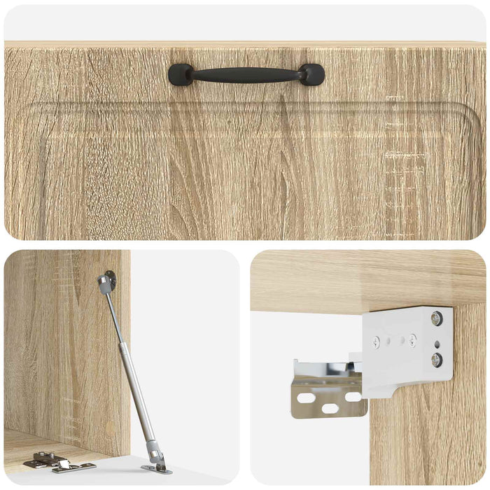 Oglindă TV montată pe perete Stejar Sonoma 98 x 41 x 30 cm - WALTI WALTI