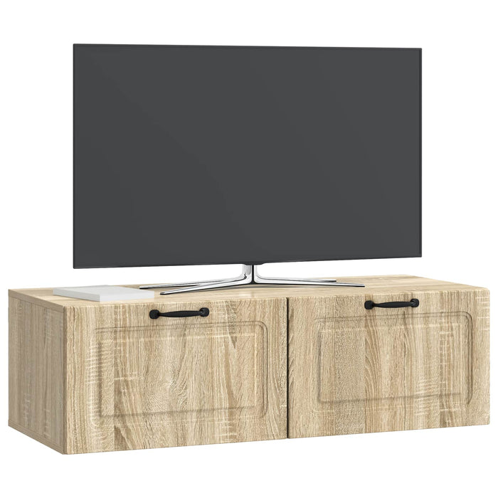 Oglindă TV montată pe perete Stejar Sonoma 98 x 41 x 30 cm - WALTI WALTI
