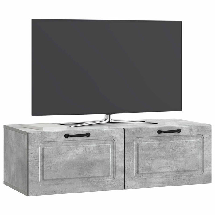 Oglindă TV montată pe perete Gri Beton 98 x 41 x 30 cm - WALTI WALTI