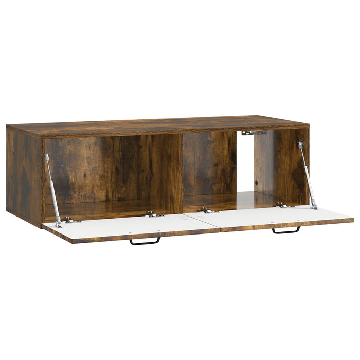 Oglindă TV montată pe perete Stejar fumuriu 98 x 41 x 30 cm - WALTI WALTI