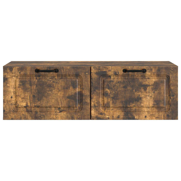 Oglindă TV montată pe perete Stejar fumuriu 98 x 41 x 30 cm - WALTI WALTI