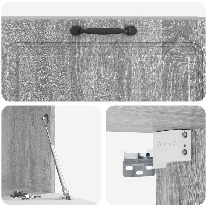 Oglindă TV montată pe perete Sonoma gri 98 x 41 x 30 cm - WALTI WALTI