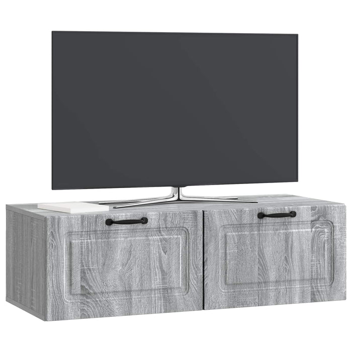 Oglindă TV montată pe perete Sonoma gri 98 x 41 x 30 cm - WALTI WALTI