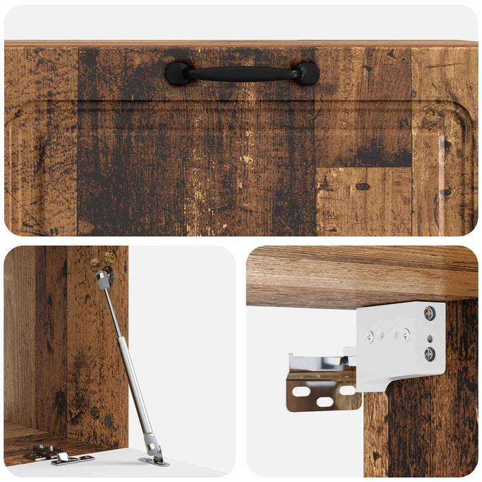 Oglindă TV montată pe perete Lemn vechi 98 x 41 x 30 cm - WALTI WALTI