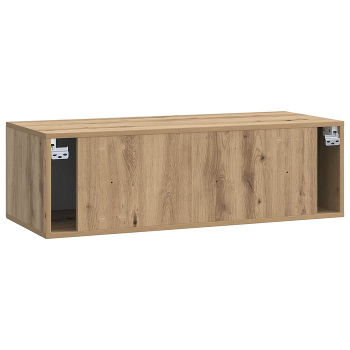 Oglindă TV montată pe perete Stejar Artizanal 98 x 41 x 30 cm - WALTI WALTI