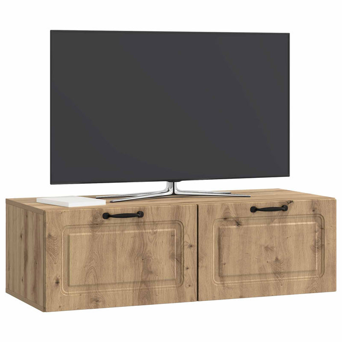 Oglindă TV montată pe perete Stejar Artizanal 98 x 41 x 30 cm - WALTI WALTI
