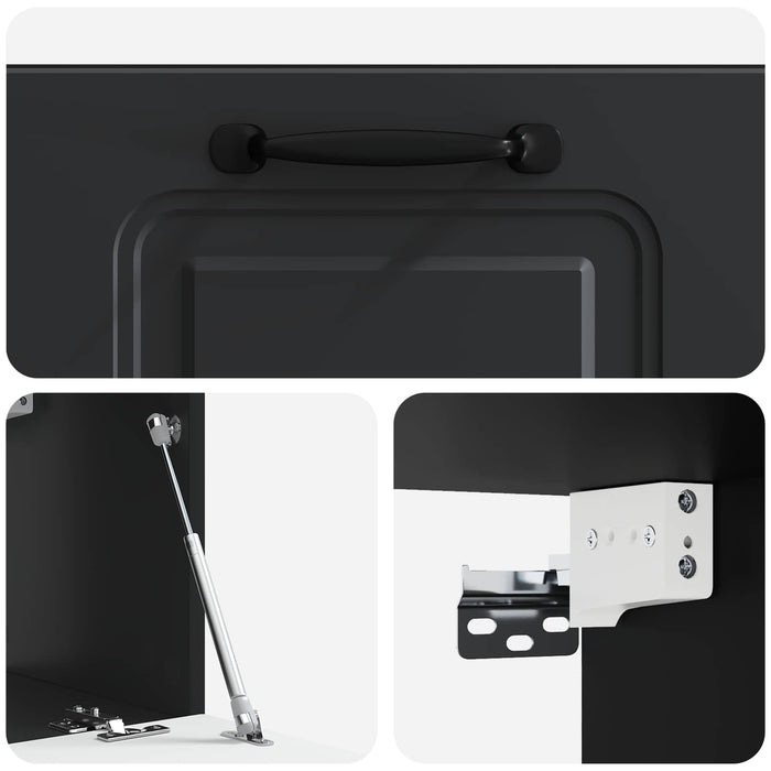 Oglindă TV montată pe perete Pe perete Negru 59,5 x 31 x 30 cm - WALTI WALTI