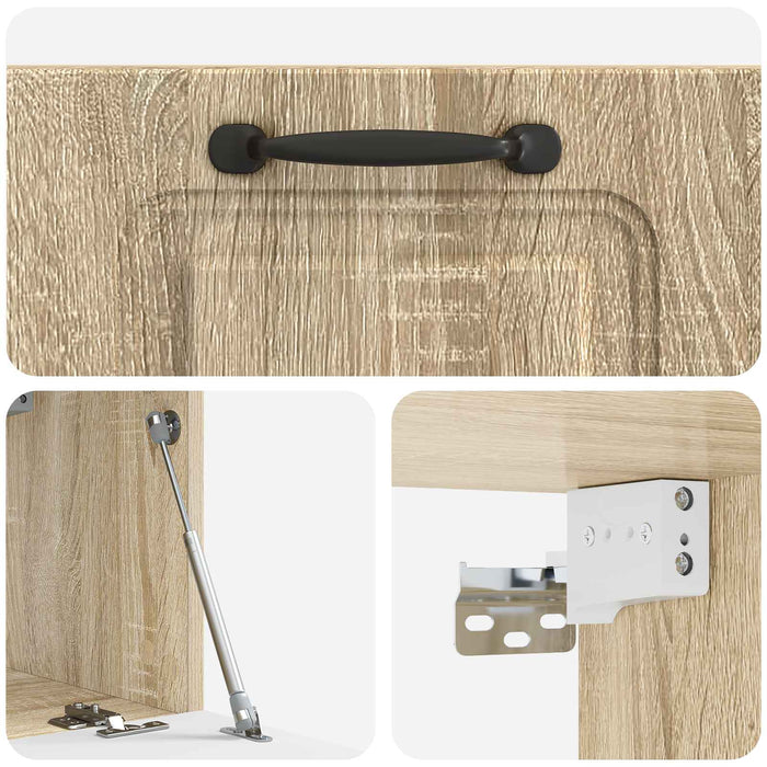Oglindă TV montată pe perete Stejar Sonoma 59,5 x 31 x 30 cm - WALTI WALTI