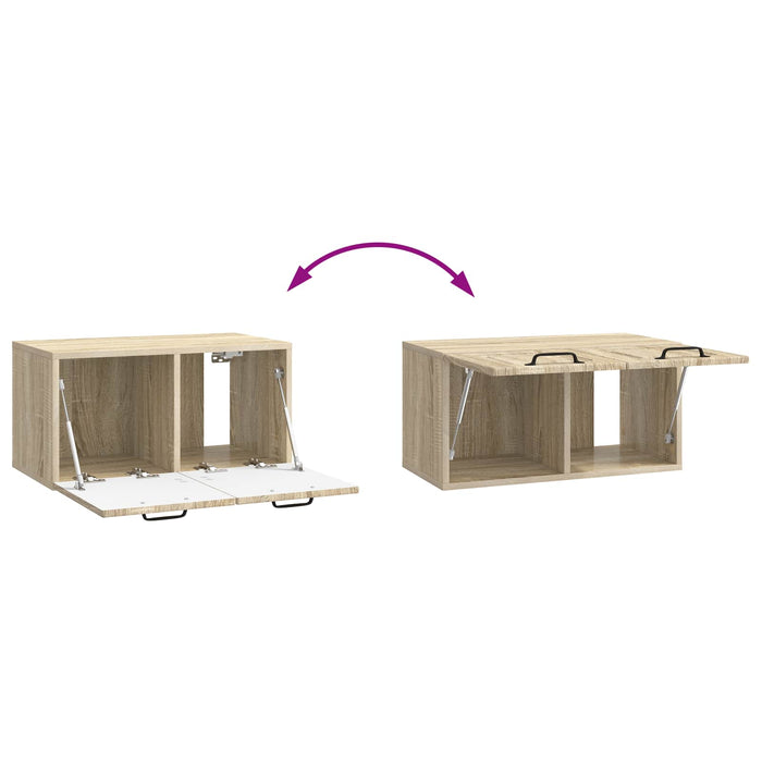 Oglindă TV montată pe perete Stejar Sonoma 59,5 x 31 x 30 cm - WALTI WALTI