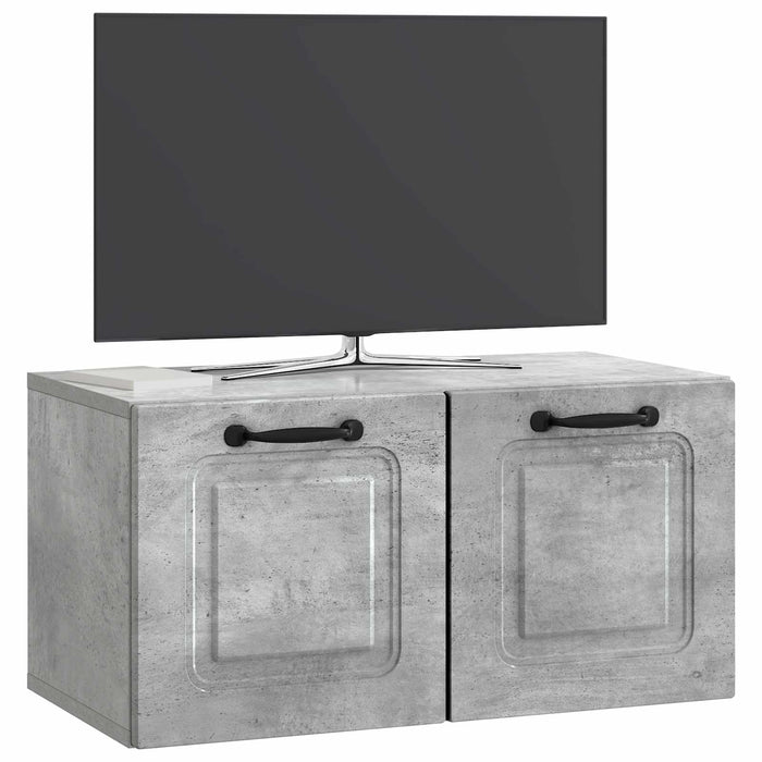 Oglindă TV montată pe perete Gri Beton 59,5 x 31 x 30 cm - WALTI WALTI