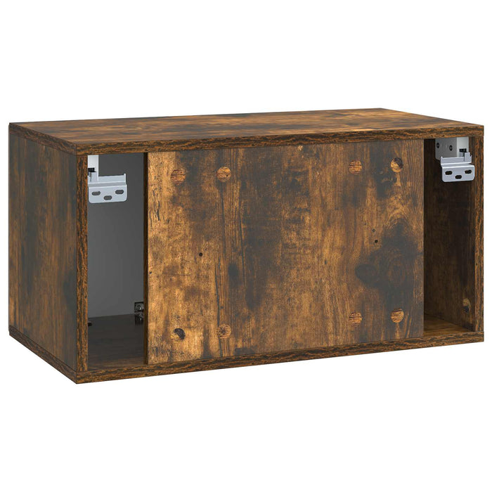 Oglindă TV montată pe perete Stejar fumuriu 59,5 x 31 x 30 cm - WALTI WALTI