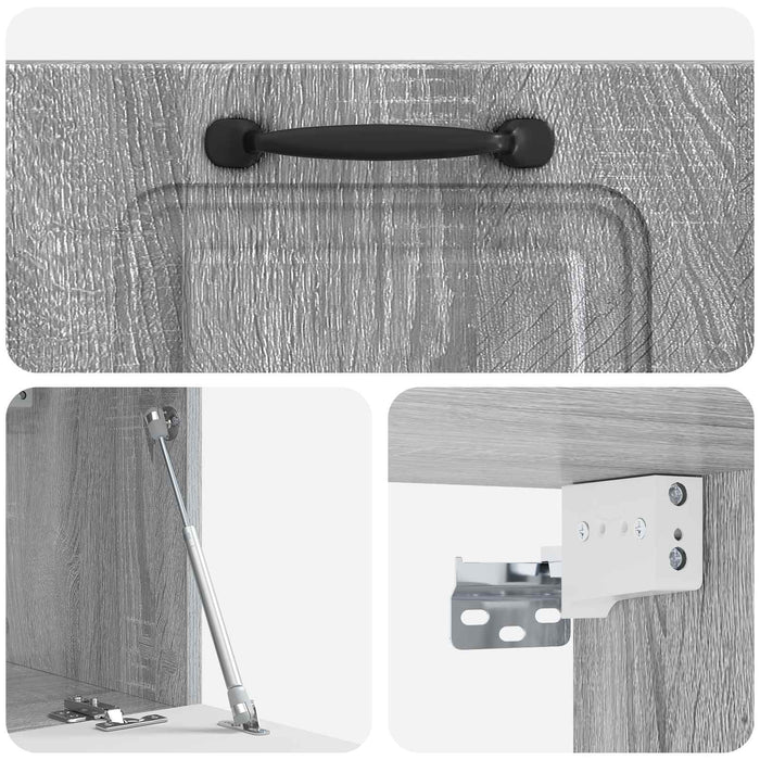 Oglindă TV montată pe perete Sonoma gri 59,5 x 31 x 30 cm - WALTI WALTI