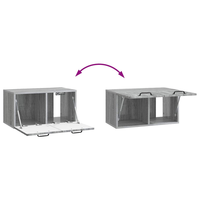 Oglindă TV montată pe perete Sonoma gri 59,5 x 31 x 30 cm - WALTI WALTI