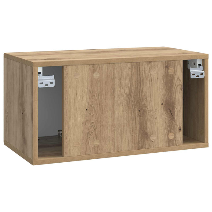 Oglindă TV montată pe perete Stejar Artizanal 59,5 x 31 x 30 cm - WALTI WALTI