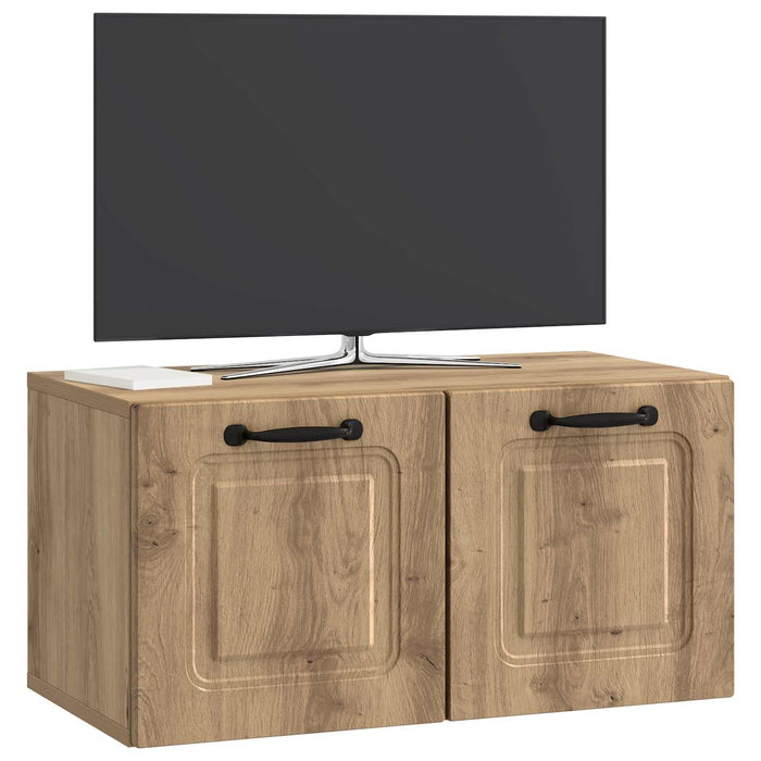 Oglindă TV montată pe perete Stejar Artizanal 59,5 x 31 x 30 cm - WALTI WALTI