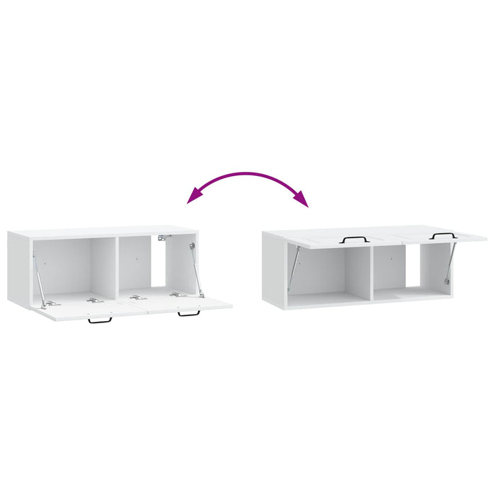 Oglindă TV montată pe perete Pe perete Alb 78,5 x 31 x 30 cm - WALTI WALTI
