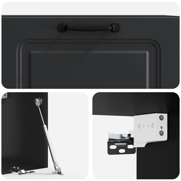 Oglindă TV montată pe perete Pe perete Negru 78,5 x 31 x 30 cm - WALTI WALTI